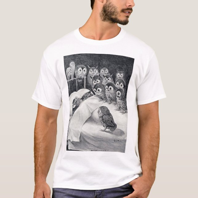 T-shirt Chats Nightmare Owl Bird, Louis Wain (Devant)
