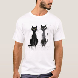 T-shirt Chats noirs