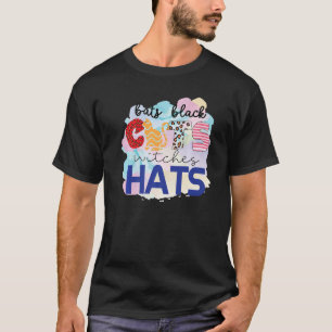 T-shirt Chats Noirs Chats Halloween Chats Sorcières Casque