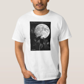 T-shirt Chats noirs et la lune