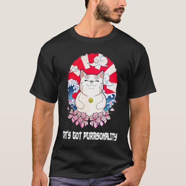 T-shirt Chats ont du caractère de chat dictons citations d (Devant)
