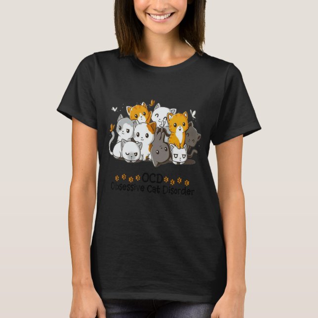 T-shirt Chats Papillon Kitten Kitty mignonne Cool Drôle Ch (Devant)