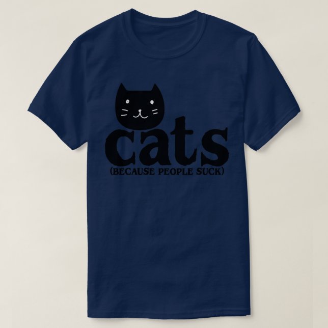 T-shirt Chats parce que les gens chassent1 (Design devant)