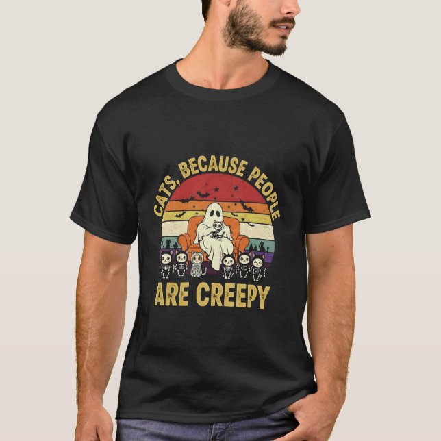 T-shirt Chats Parce que les gens sont Flippants Flippants  (Devant)