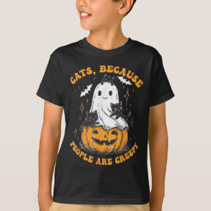 T-shirt Chats Parce que les Gens sont Flippants Halloween 