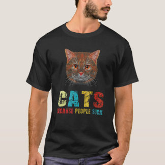 T-shirt Chats parce que les gens sont nuls Chat