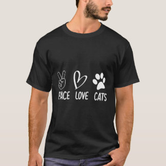 T-shirt Chats Peace Love