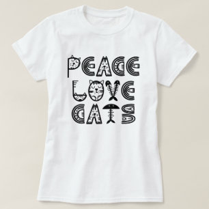 T-shirt chats Peace Love