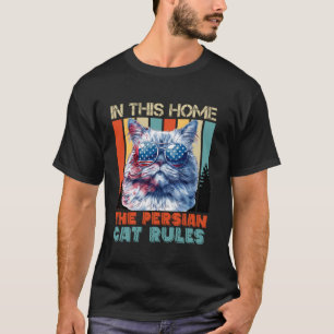 T-shirt Chats Persans À LA MAISON LE CHAT PERSAN RÈGNE Vin