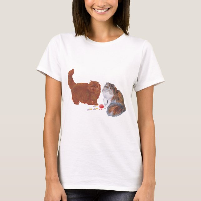 T-shirt Chats Persans à Noël (Devant)