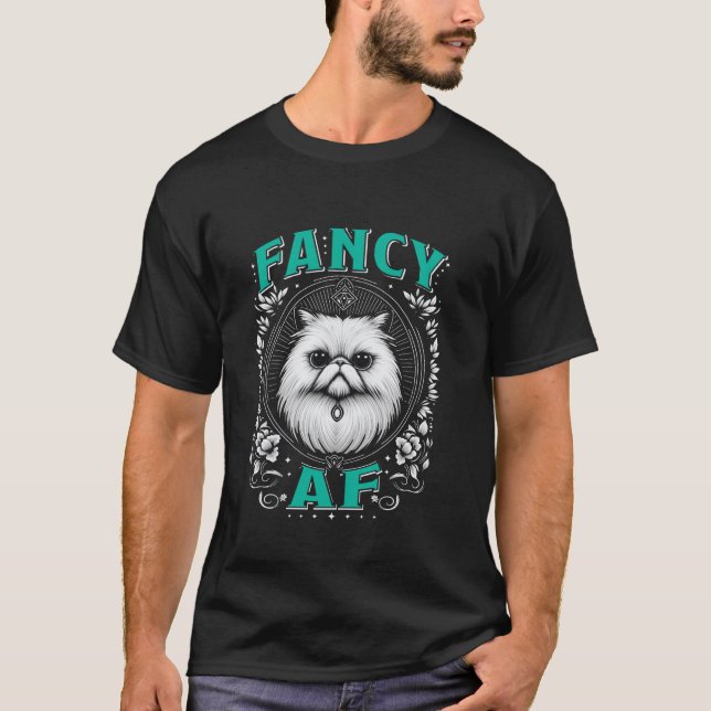 T-shirt Chats Persans CHIC AF Propriétaire de chat persan  (Devant)