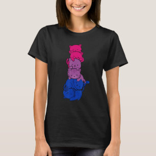 T-shirt Chats Pile Bisexualité Drapeau Bisexuel Lgbt Pride