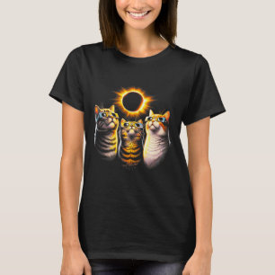 T-shirt Chats Portant Des Éclipses Solaires En Regardant L
