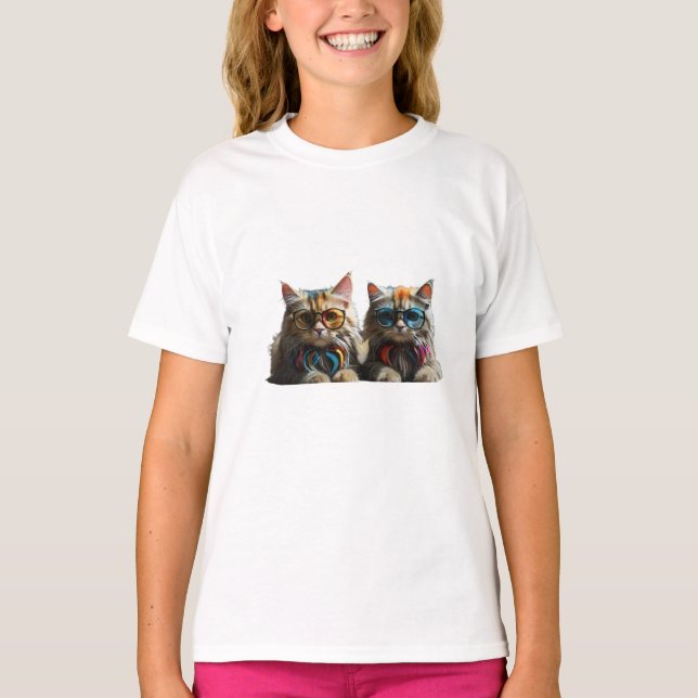 T-shirt chats pour enfants T-shirt (Devant)
