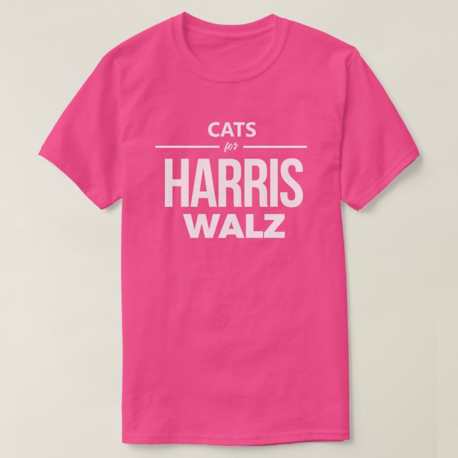 T-shirt Chats pour Harris Walz (Design devant)