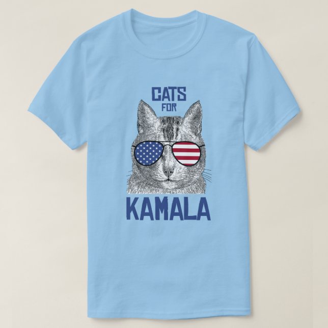 T-shirt Chats pour Kamala (Design devant)