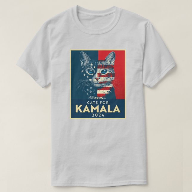 T-shirt Chats pour Kamala (Design devant)