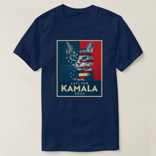 T-shirt Chats pour Kamala (Design devant)