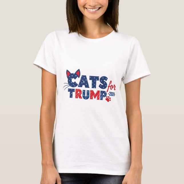 T-shirt Chats pour pattes Trump design 2024 (Devant)