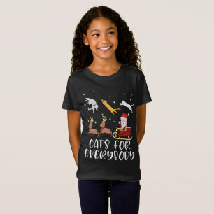T-Shirt Chats pour tous Noël Chat Drôle Xmas Femmes