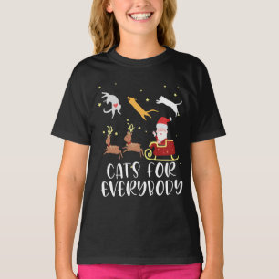 T-shirt Chats pour tous Noël Chat Drôle Xmas Femmes