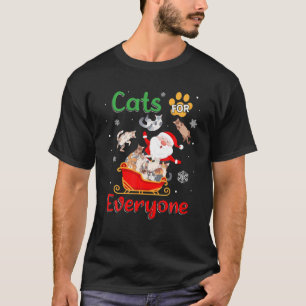 T-shirt Chats pour tous Noël Père Noël Chats