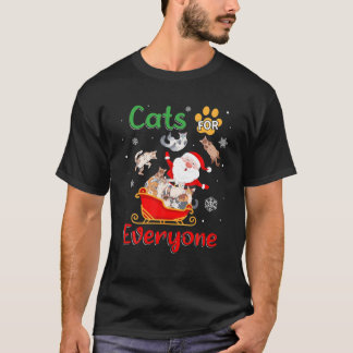 T-shirt Chats pour tous Noël Père Noël Chats