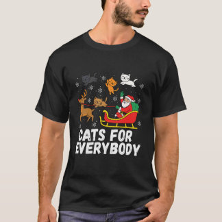 T-shirt Chats pour tout le monde Noël Chat drôle de Noël F