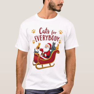T-shirt Chats pour tout le monde Noël Chat drôle de Noël F