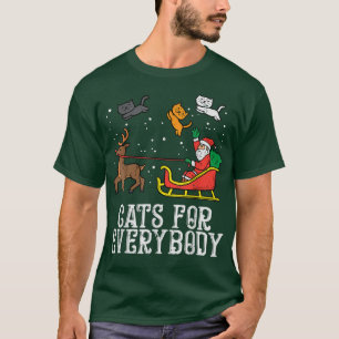 T-shirt Chats pour tout le monde Père Noël amusant Noël PJ