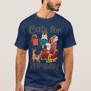 T-shirt Chats pour tout le monde Père Noël amusant Noël PJ
