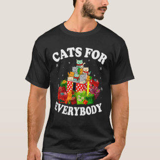 T-shirt Chats pour tout le monde Père Noël Chat sapin de N
