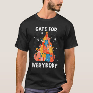T-shirt Chats pour tout le monde Père Noël PJ's Noël Arbre