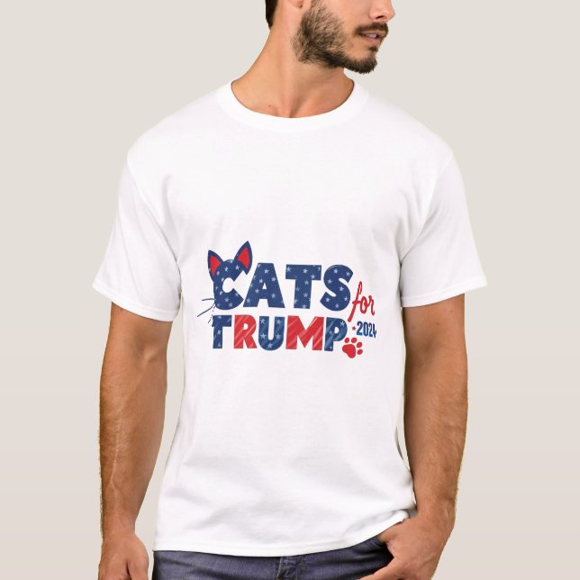 T-shirt Chats pour Trump 2024 (Devant)
