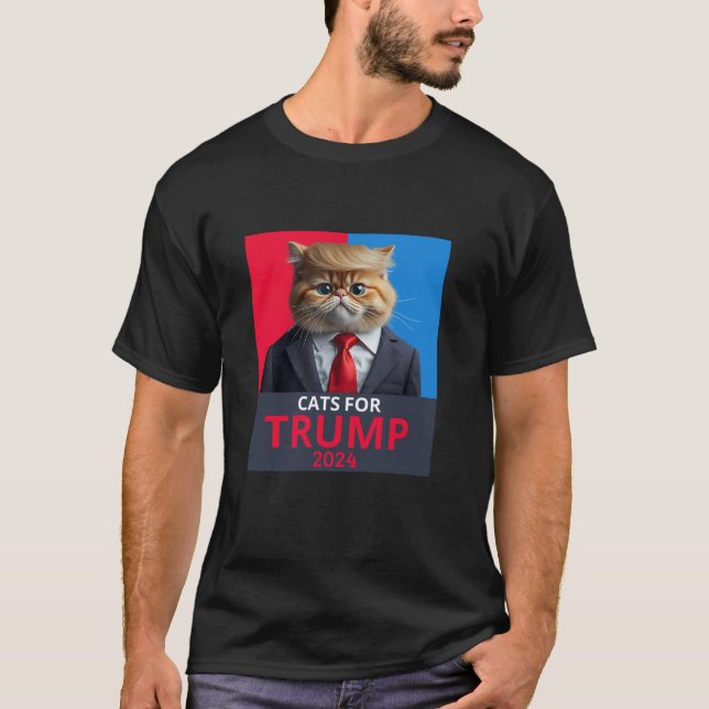 T-shirt Chats Pour Trump 2024 Drôle Tee Pour Vance Trump (Devant)