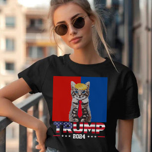 T-shirt Chats Pour Trump 2024 Vance Trump Red Blue
