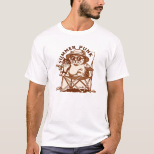 T-shirt Chats Punk Cool d'Été sur Chaise de Camping