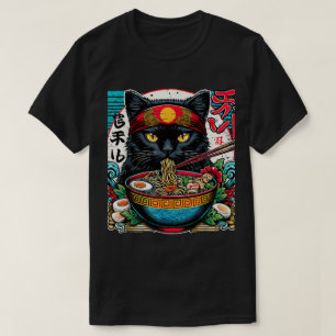 T-shirt Chats Ra Noodle japonais Anime Kawaii Chat