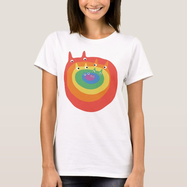 T-shirt Chats Rainbow #2 (Devant)