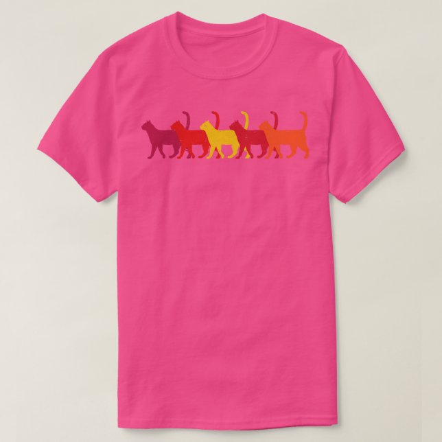T-shirt Chats rétro (Design devant)