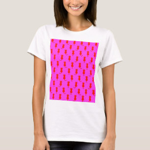 T-shirt Chats Rouges Fantaisistes Roses Pour Toujours Fun