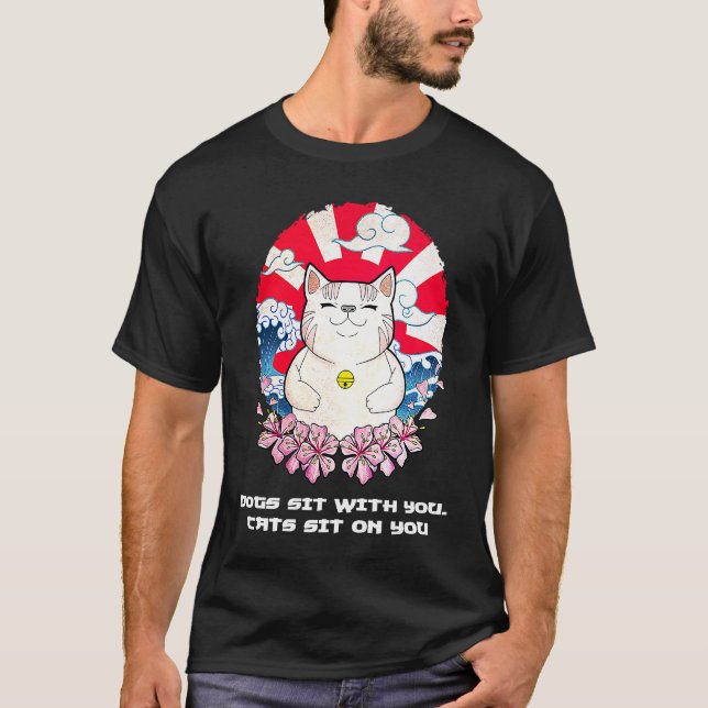 T-shirt Chats S'Asseyent sur Vous Chat  Couples Chatons  C (Devant)