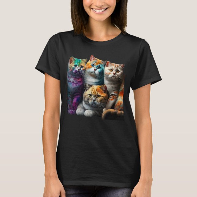 T-shirt Chats Scottish Fold (Devant)