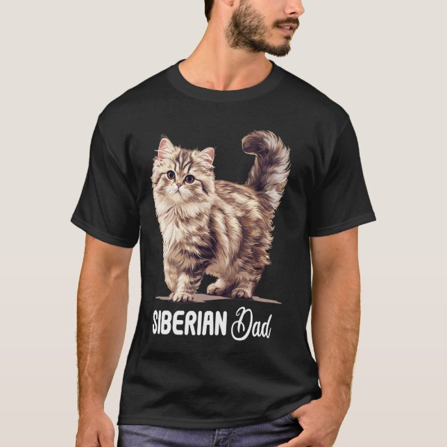 T-shirt Chats sibériens Papa Chat Sibérien (Devant)