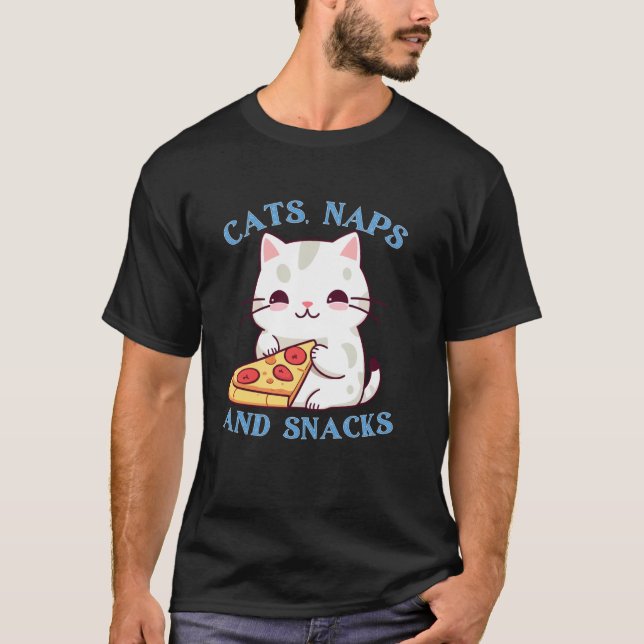 T-shirt Chats, siestes et friandises (Devant)