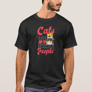 T-shirt Chats Sont Les Gens Préférés Mère Chat Fou