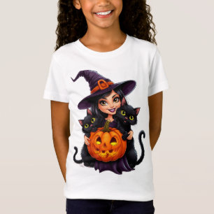 T-Shirt Chats sorciers Citrouille Halloween 🐈‍⬛
