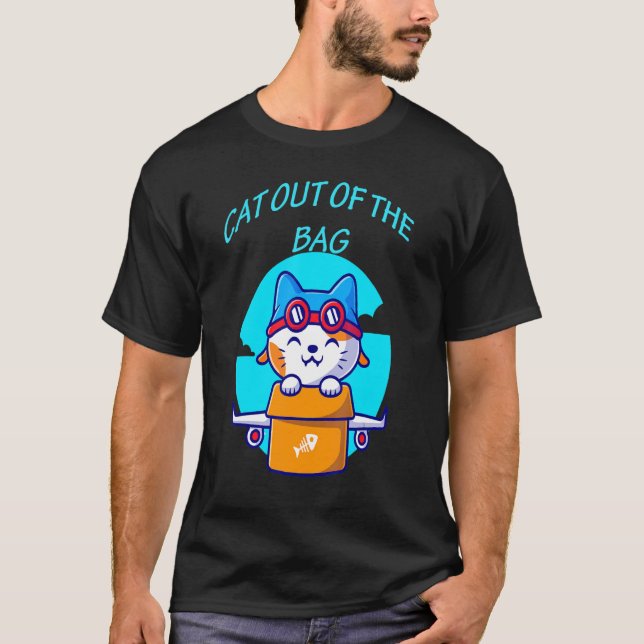 T-shirt Chats Sortis Du Sac (Devant)
