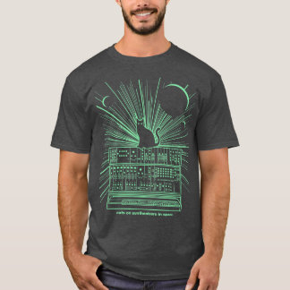 T-shirt Chats Sur Synthétiseurs Dans L'Espace