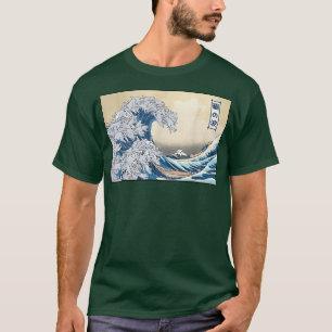 T-shirt Chats Surf Japonais Grande Vague De Kanagawa Drôle